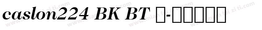 caslon224 BK BT 粗字体转换
